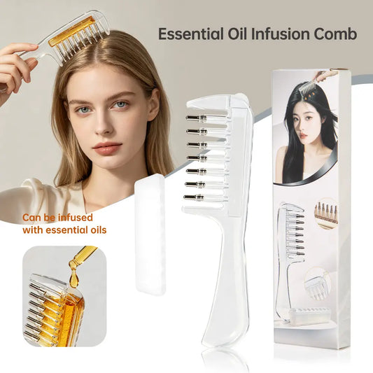 Oil Hair Comb Applicator Bottle – 2-in-1 Hair Oil Comb & Scalp Massager for Easy Hair Oil Application