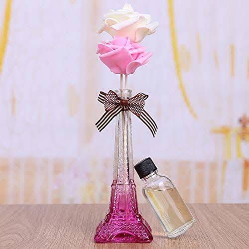 Elegant Eiffel Tower Rose Diffuser with Romantic Red Floral Design